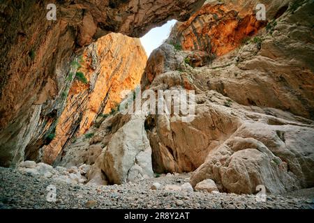 Gorge de Gola di Gorropu en Sardaigne - le Parc National de Gennargentu, province de Nuoro Banque D'Images