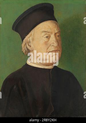 Portrait d'un homme, c.1910-c.1935. Buste d'un érudit, faux dans le style de Melozzo da Forl&#xec; 1438-1494). Style de Melozzo da Forl&#xec;. Banque D'Images