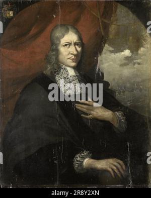 Portrait de Rycklod van Goens, Gouverneur général, 1680-1700. Attribué à Martin Palin. Banque D'Images