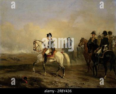 L'empereur Napoléon I et son personnel à cheval, 1810-1850. Banque D'Images