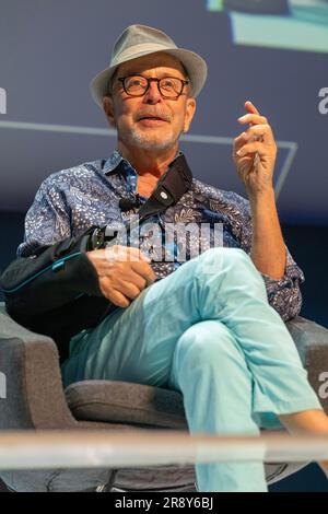 Cannes, France - 23 juin 2023: Barry Brown (rédacteur, rédacteur, réalisateur, B A Brown Inc) a assisté sur scène lors du Séminaire créateur de l'année: Spike Lee session à la presse de Cannes Lions 2023 © ifnm Banque D'Images