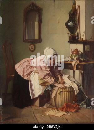 Le panier à provisions, c.1850-c.1882. Banque D'Images