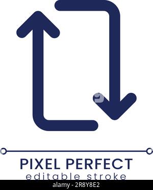 Icône répéter pixel Perfect Linear ui Illustration de Vecteur