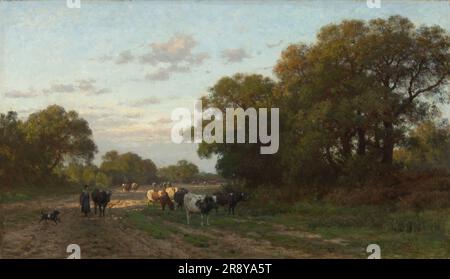 Paysage à Drenthe, 1882. Banque D'Images
