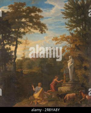 Paysage arcadien, 1680-1726. Banque D'Images