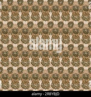 dentelle madala brune sans couture vectorielle vintage motif Illustration de Vecteur