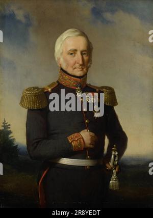 Huibert Gerard Baron Nahuys van Burgst (1782-1858), 1852. Lid van de Raad van Nederlands Oost Indië, en uniforme van generaal-majoor titulair. Banque D'Images