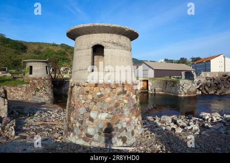 Sado mine d'or Oma Port grue piédestal Banque D'Images