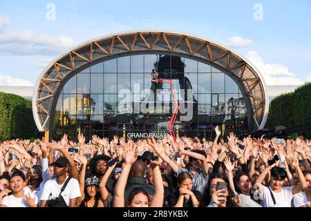 Paris, France. 22nd juin 2023. Les fans de musique pendant la puissance mondiale des citoyens notre planète : vivez à Paris sur 22 juin 2023 à Paris, France. Photo de Lionel Urman/ABACAPRESS.COM crédit: Abaca Press/Alay Live News Banque D'Images