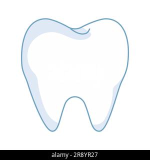 Dents isolées sur fond blanc, symbole élégant, icône, logo. Soins dentaires, concept de stomatologie. Illustration vectorielle Illustration de Vecteur