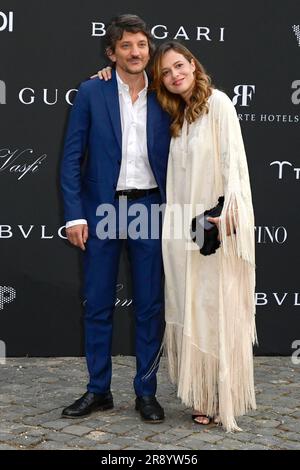 Valeria Bilello mit Partner Tommaso Labate beim Anlaids dîner de charité à den Diokletiansthermen. ROM, 22.06.2023 Banque D'Images
