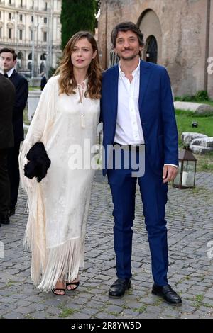 Valeria Bilello mit Partner Tommaso Labate beim Anlaids dîner de charité à den Diokletiansthermen. ROM, 22.06.2023 Banque D'Images