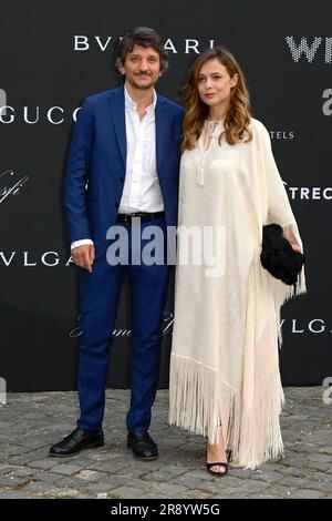 Valeria Bilello mit Partner Tommaso Labate beim Anlaids dîner de charité à den Diokletiansthermen. ROM, 22.06.2023 Banque D'Images