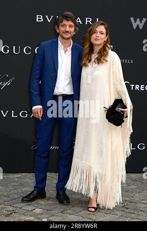 Valeria Bilello mit Partner Tommaso Labate beim Anlaids dîner de charité à den Diokletiansthermen. ROM, 22.06.2023 Banque D'Images