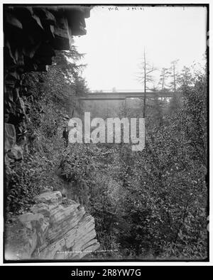 Tunnel Nay Aug, Scranton, Pennsylvanie, entre 1890 et 1901. Banque D'Images