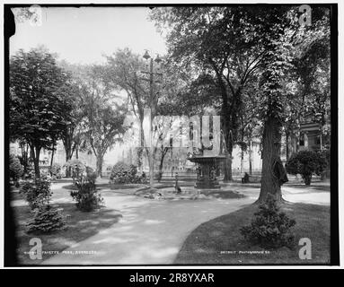 Fayette Park, Syracuse, New York, entre 1900 et 1906. Banque D'Images