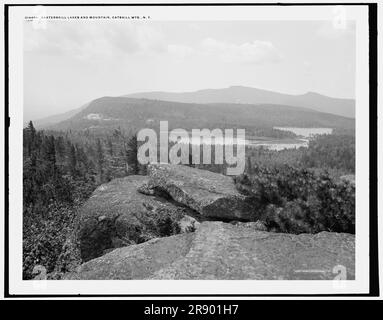 Lacs et montagne Kaaterskill, Catskill MTS., N.Y., c1902. Banque D'Images