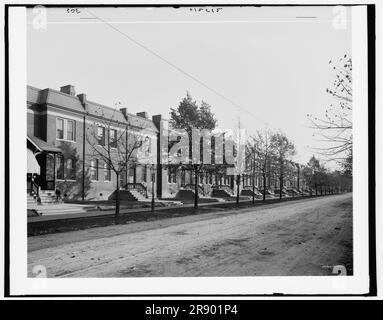 Maisons de travail, Pullman, Ill., entre 1890 et 1901. Banque D'Images