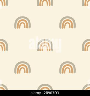 Joli motif boho sans coutures arc-en-ciel. Imprimé puéril créatif pour le tissu, l'emballage, le textile, le papier peint et les vêtements. Papier numérique vectoriel Illustration de Vecteur