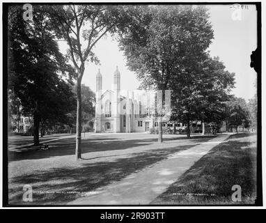 Gore Hall, Harvard College, entre 1890 et 1899. Banque D'Images