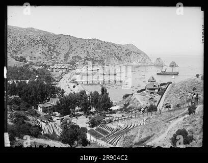 Harbour et Avalon Greek Theatre, Avalon, Catalina Island, Californie, entre 1900 et 1915. Banque D'Images