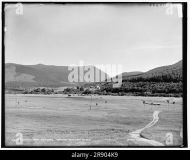 Mount Pleasant golf Links, Crawford Notch à partir du numéro de tee 2, entre 1890 et 1901. Banque D'Images