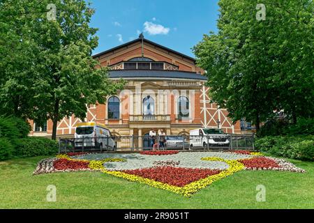 Bayreuth Festival Theatre, Bayreuth, Bavière, Allemagne Banque D'Images