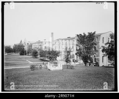 Sibley, Franklin et Morse Halls, Cornell University, entre 1900 et 1906. Banque D'Images