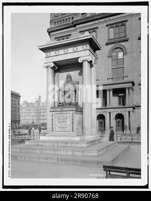 Peter Cooper Memorial, New York (New York), entre 1900 et 1906. Banque D'Images