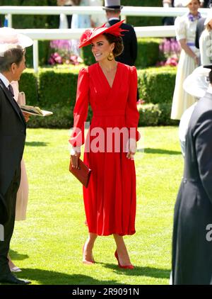 La princesse de Galles pendant le quatrième jour de Royal Ascot à l'hippodrome d'Ascot, Berkshire. Date de la photo: Vendredi 23 juin 2023. Banque D'Images