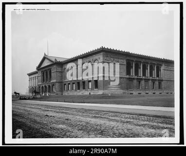 Art Institute, Chicago, Illinois, 1900 octobre 3. L'un des plus anciens et des plus grands musées d'art au monde, fondé en 1879. Conçu par John Wellborn Root Banque D'Images