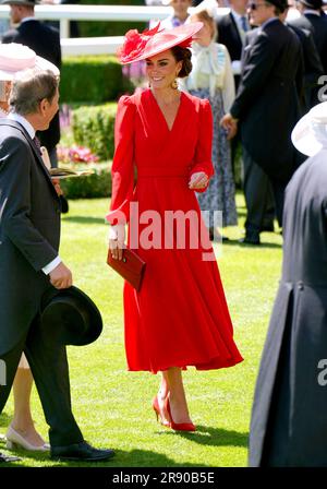 La princesse de Galles pendant le quatrième jour de Royal Ascot à l'hippodrome d'Ascot, Berkshire. Date de la photo: Vendredi 23 juin 2023. Banque D'Images