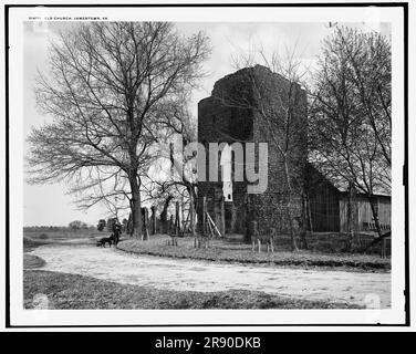 Vieille église, Jamestown, Virginie, c1902. Banque D'Images