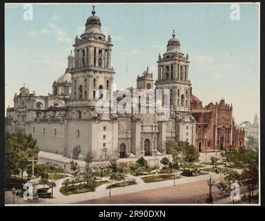 Mexique, la cathédrale, ville de Mexico, c1899. Banque D'Images