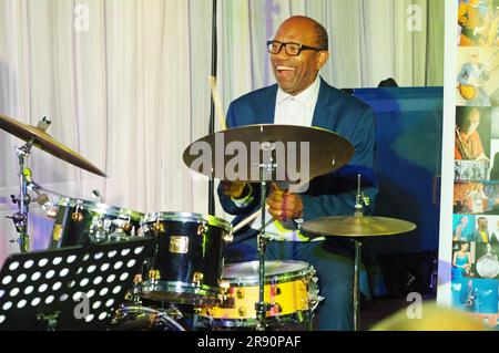 Sangoma Everett, Jazz Club, Dorking, Surrey, 20 septembre 2022. Banque D'Images