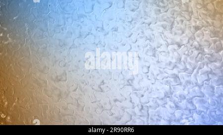 Formes biologiques cyan et jaune relievo bg - résumé 3D rendu Banque D'Images