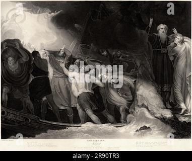 Scène de la pièce The Tempest par William Shakespeare, 1797. Collection privée. Banque D'Images