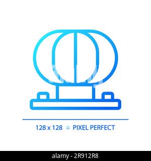 Icône de vecteur linéaire de gradient de ventilation de toit Illustration de Vecteur
