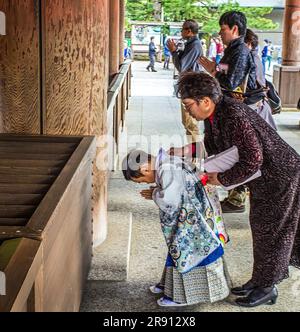 Taisha sortie en famille Banque D'Images