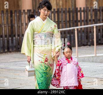 Taisha sortie en famille Banque D'Images