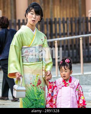 Taisha sortie en famille Banque D'Images