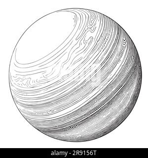 Planet Uranus esquisse main dessinée dans le style Doodle Cosmos illustration Illustration de Vecteur