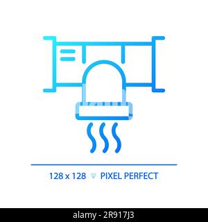 Icône de vecteur linéaire de gradient du système de conduits d'air Illustration de Vecteur