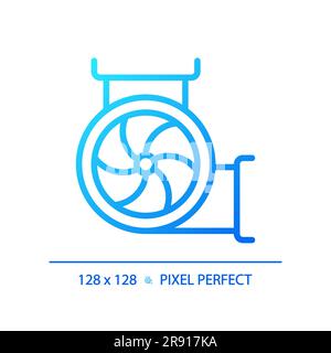 Icône vecteur linéaire gradient de ventilation industrielle Illustration de Vecteur