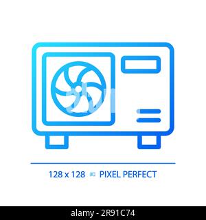 Icône de vecteur linéaire de gradient de l'unité de compresseur de climatisation Illustration de Vecteur