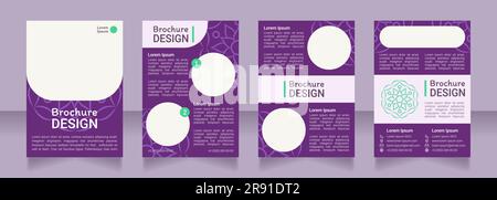 Motif de brochure vierge ornementale de boho violet Illustration de Vecteur