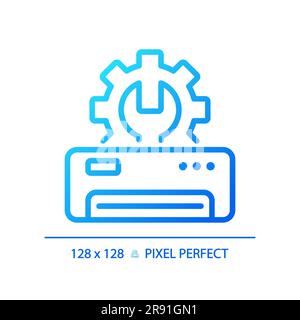 Icône de vecteur linéaire de gradient de réparation AC Illustration de Vecteur