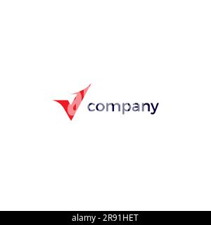 Logo V Arrow. Logo Letter V. Illustration de Vecteur