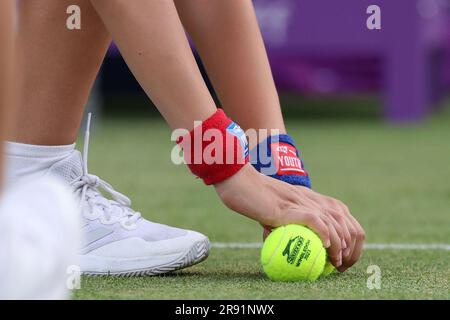 Londres, Royaume-Uni. 23rd juin 2023 ; Cinch Championships, Queens Club, West Kensington, Londres, Angleterre: Cinch Championships Queens Club, jour 5; balles de changement filles crédit: Action plus Sports Images/Alamy Live News Banque D'Images