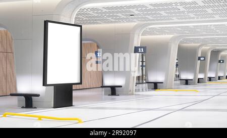 Un terminal passager vide du point de vue de l'avant Banque D'Images